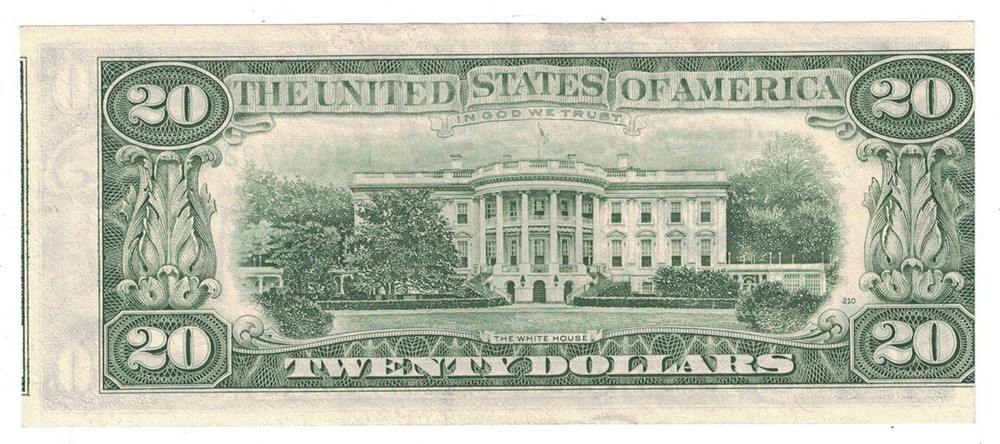 U.S. – Series 1985 $20.00 Federal Reserve Note (Misaligned Error)