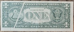 $1 US Federal Resv. Note-2003A Ser. Printing Error – « Gutter Fold » Circulated