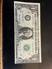 1974 $1 Dollar Bill-Cutting Error & Misaligned