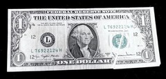 1977-A Error $1 Dollar FRN-Gutter Fold And Off Centered