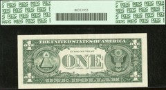 1974 $1 Federal Reserve Note PCGS 45PPQ Insufficient Inking of Face Error