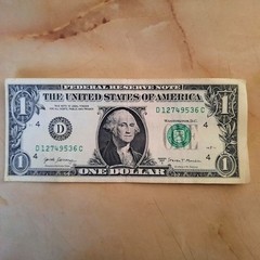 2017A $1 Faulty Cut Error, Over inked #&rsquo;s 1 & 2 right side, D12749536C