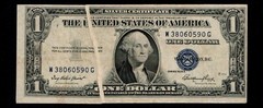 Gutter Fold Error 1935-E $1 Silver Certificates