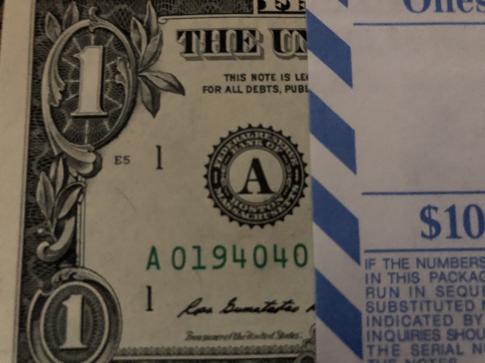 MULTIPLE ERROR THREE (3) ✯ STAR NOTES SEQUENTIAL $1 Dollar UNC CRISP from BEP