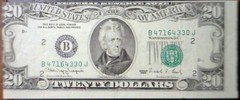 1990 ERROR $20 MAJOR 3rd Print Shift Federal Reserve VF Note Currency NR