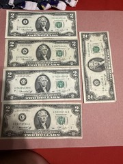Error 1976 Miscut/misaligned $2 Bill