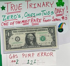 GAS ⛽️ PUMP ERROR 🔥True Trinary 🔥Near SUPER REPEATER 🏦Fancy Serial Number FRN