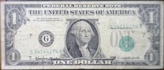 1963 ERROR $1 MAJOR 3rd Print Shift NICE VG + Federal Reserve Note Currency NR