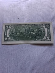 2013 Error $2 Bill Black Mark On The Inside Next To Jefferson.z Also Star Note.