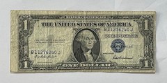 U.S. – Series 1935-F $1.00 Silver Certificate (Misaligned Error Note)
