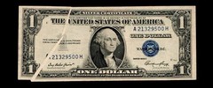 1935-E $1 Silver Certificate Gutter Fold Error