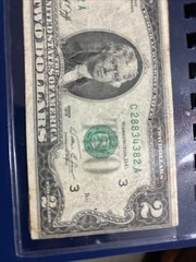 Error $2 Bill Rare 1976 Right Side Border Ends On The Edge Of The Bill Series C.
