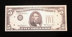 1981 $5 Dollar Federal Reserve Note ERROR Insufficient Ink!!! UNC!!!