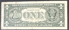 End of Roll Error 1988 $1 FRN Fr-1914-C Very Fine++ Free Priority Mail Shipping
