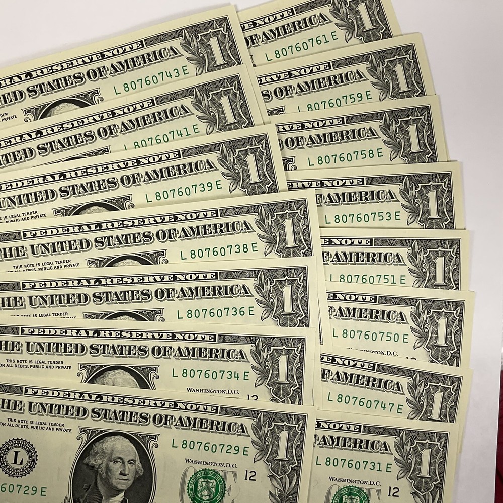 Gas Pump Error 2021 One Dollar Bill LOT OF 1 Unc NOTE Misaligned Digit Place 5