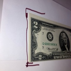 $2 ( TWO ) Dollar Bill 1976 Extreme Misalignment Fail Print Mint Con. VERY FINE