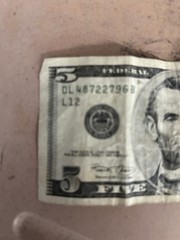 Old-Fashioned. 2003 Five $ Bill. ￼