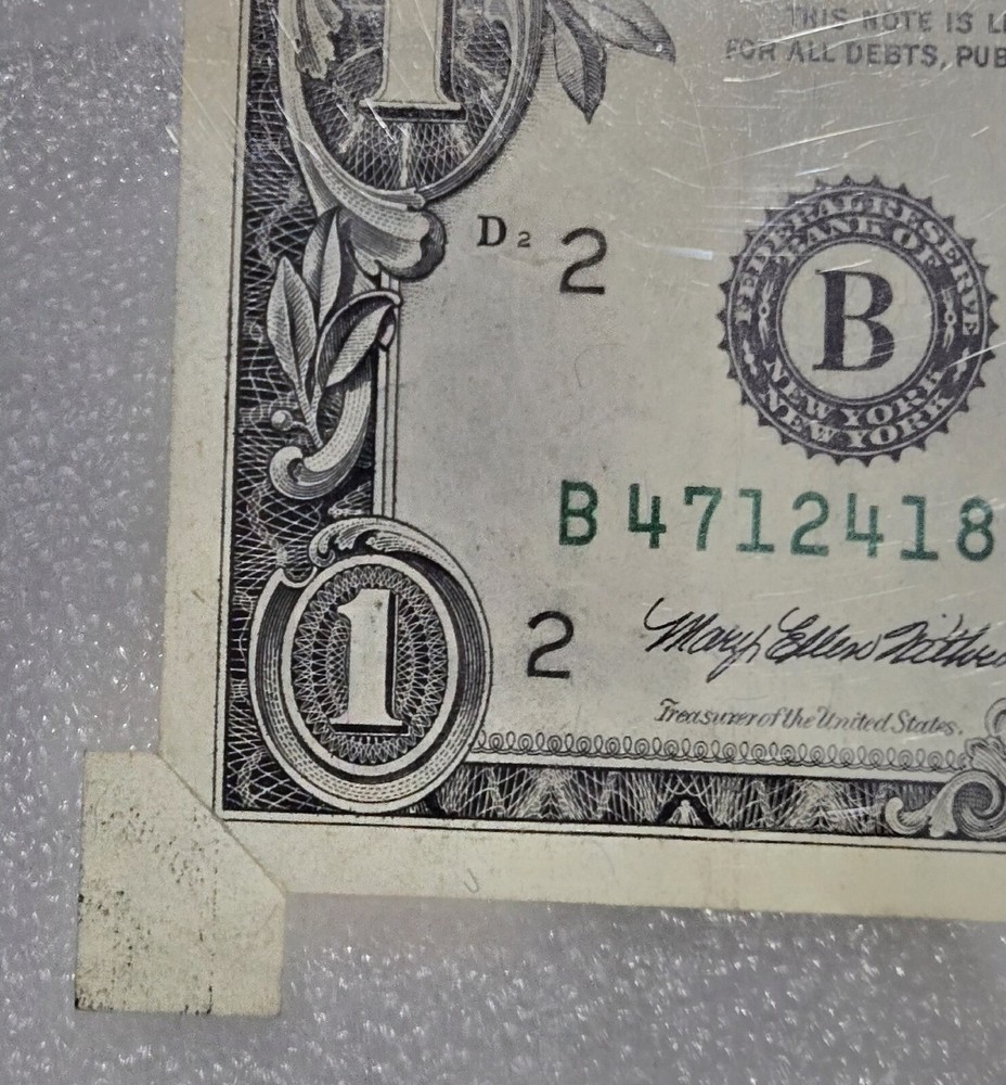 2 In 1 Cutting Error W / Extra Tab $1 1995 FRN PGSC 30 Very Fine Hard To Find