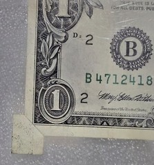 2 In 1 Cutting Error W / Extra Tab $1 1995 FRN PGSC 30 Very Fine Hard To Find