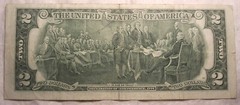 1976 $2 Dollar Note, 2 Errors, Miscut/Misaligned and Small Size Errors