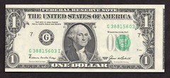 1985 $1 FRN Third Printing Shift & Misaligned Cutting Error Note – Uncirculated