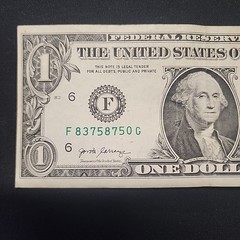 2017A $1 One Dollar Bill Error Misaligned Miscut paper money