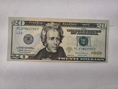 AU $20 ERROR MISCUT MISALIGNED MISPRINT OVER INK PL07862700F TWENTY DOLLAR BILL