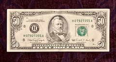 1990 $50 Bill w/ Bleed-Through Errors