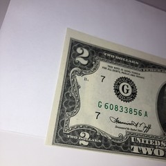 $2 ( TWO ) Dollar Bill 1976 Extreme Misalignment Fail Print Mint Con. VERY FINE