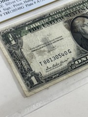 ULTRA RARE 1935 E $1 Partial Offset Printing Error Back To Face PCGS VF30 NICE!