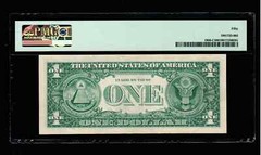 1974 $1 Inverted Overprint Error Philadelqhia PMG Uncirculated 50