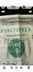 1976 $2 Two Dollar Bill Note Misaligned Over Print Strong Green 4x Error’s