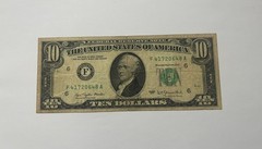 1977 $10 federal reserve note FULL Front‑to‑Back Ink Transfer