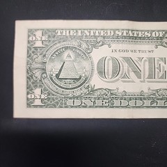 2017A $1 One Dollar Bill Error Misaligned Miscut paper money