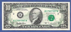 1995 $10 ERROR ♚♚ BACK TO FACE OFFSET ♚♚
