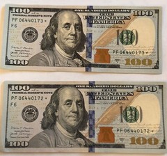 $ 100 dollar bill star note 2017A Star Notes Run Sequences. Uncirculated