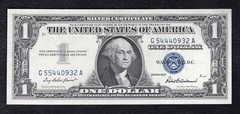 FR. 1619 1957 $1 SILVER CERTIFICATE “MISMATCHED SERIAL # ERROR 55/54” GEM UNC