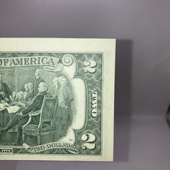 $2 ( TWO ) Dollar Bill 1976 Extreme Misalignment Fail Print Mint Con. VERY FINE