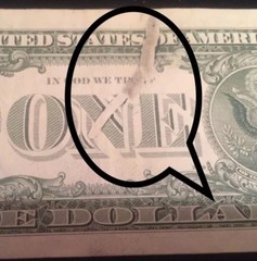 Us Paper Bills $1 Ink Error (very Unique Error)