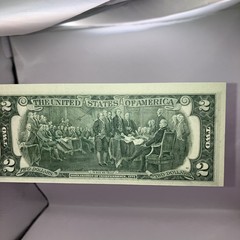 $2 ( TWO ) Dollar Bill 1976 Extreme Misalignment Fail Print Mint Con. VERY FINE