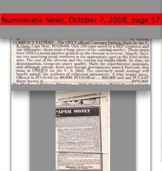 PCGS 66 PPQ █ Experimental Test Note █ ✭Government Made!✭ 300 Survive ✔$299,000?