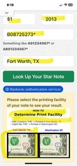 2013 B Duplicate Print ⭐️ STAR NOTE $1 Serial B08725273* Over Inking ERROR 7,2