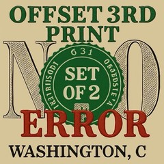 OFFSET THIRD PRINT ERROR Serial #’s & Treasury Seal MISALIGNED SET OF TWO 💵💵