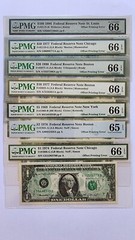 $1-$2-$5-$10-$20-$50-$100 FRN Offset Printing Error PMG65/66EPQ