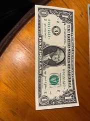 Error us paper money Misprinted Dropped Seal And 10&rsquo;s $1 FRN 1985