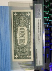 1957 $1 One Dollar Silver Certificate Error PMG Offset Printing Error Top are！