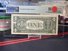 😎 (( Ink Smear Error)) $1 1974 Federal Reserve Note ( NEW YORK ) PMG 64 EPQ