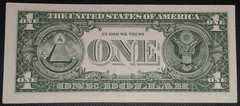 2017A SERIES- MISALIGNED PRINTING ONE($1) DOLLAR BILL- ERROR