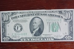 1934C 10 Dollar , Error Note. See front pic n description