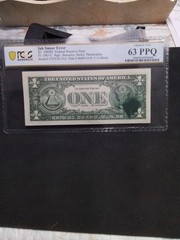 $1 1969D FRN Ink Smeared Error Note, 63 PPQ,CHOICE UNC FR-1907-C
